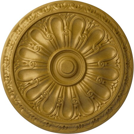 Ekena Millwork Kirke Ceiling Medallion (Fits Canopies up to 3 3/4"), Hand-Painted Pharaohs Gold, 15 3/4"OD x 5/8"P CM16KIPGS